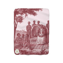 Load image into Gallery viewer, Public Gathering Baroque Noir Sherpa Throw Blanket
