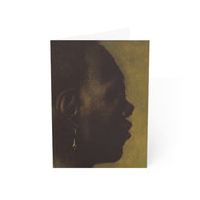 Load image into Gallery viewer, Man With A Gold Earring Baroque Noir Blank Greeting Card
