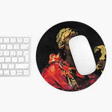 Load image into Gallery viewer, The Sibyl Agrippina Baroque Noir Round Mouse Pad
