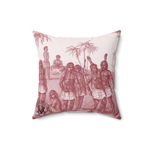 Load image into Gallery viewer, Public Gathering Baroque Noir Faux Suede Throw Pillow
