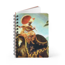 Load image into Gallery viewer, Allegorical Africa Baroque Noir Small Spiral Bound Notebook

