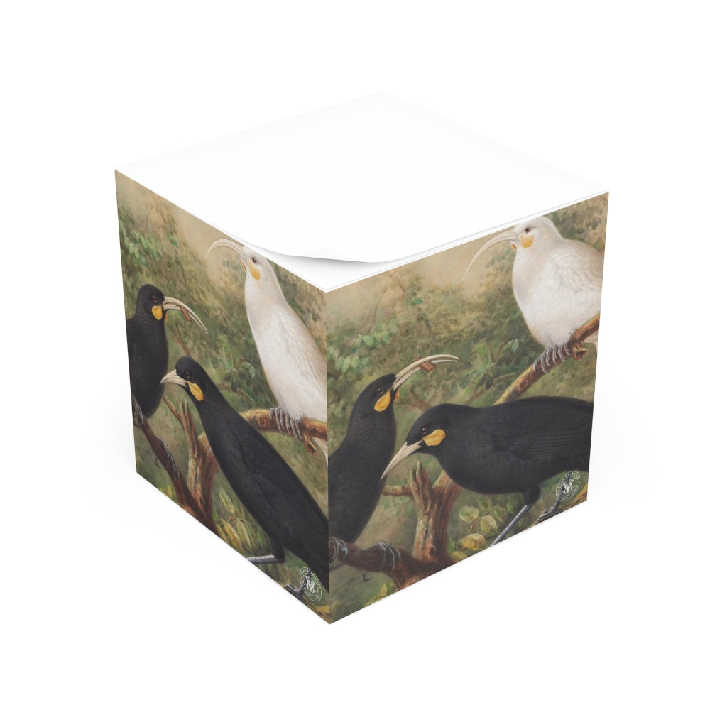 Three Huia Avian Splendor Note Cube
