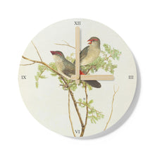 Load image into Gallery viewer, Grossbeak Avian Splendor Wooden Wall Clock
