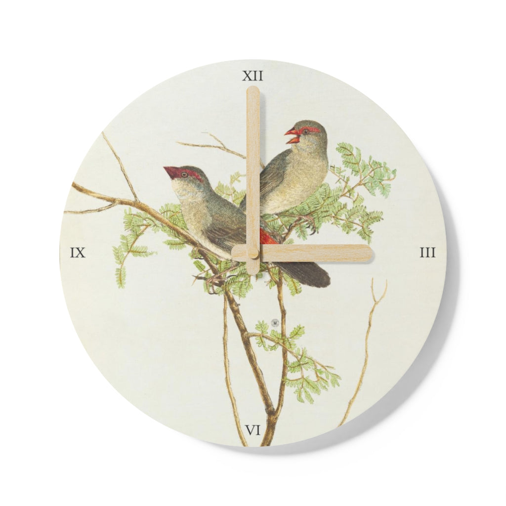Grossbeak Avian Splendor Wooden Wall Clock