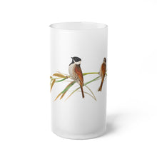 Load image into Gallery viewer, Reed Bunting Avian Splendor Frosted Glass Beer Mug
