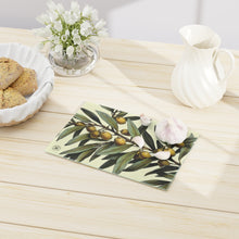 Load image into Gallery viewer, Olive Branch Verdant Glass Cutting Board
