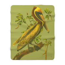 Load image into Gallery viewer, Brown Pelican Avian Splendor Sherpa Throw Blanket
