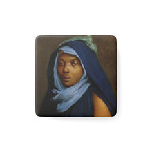 Load image into Gallery viewer, Moroccan Woman Baroque Noir Porcelain Square Magnet
