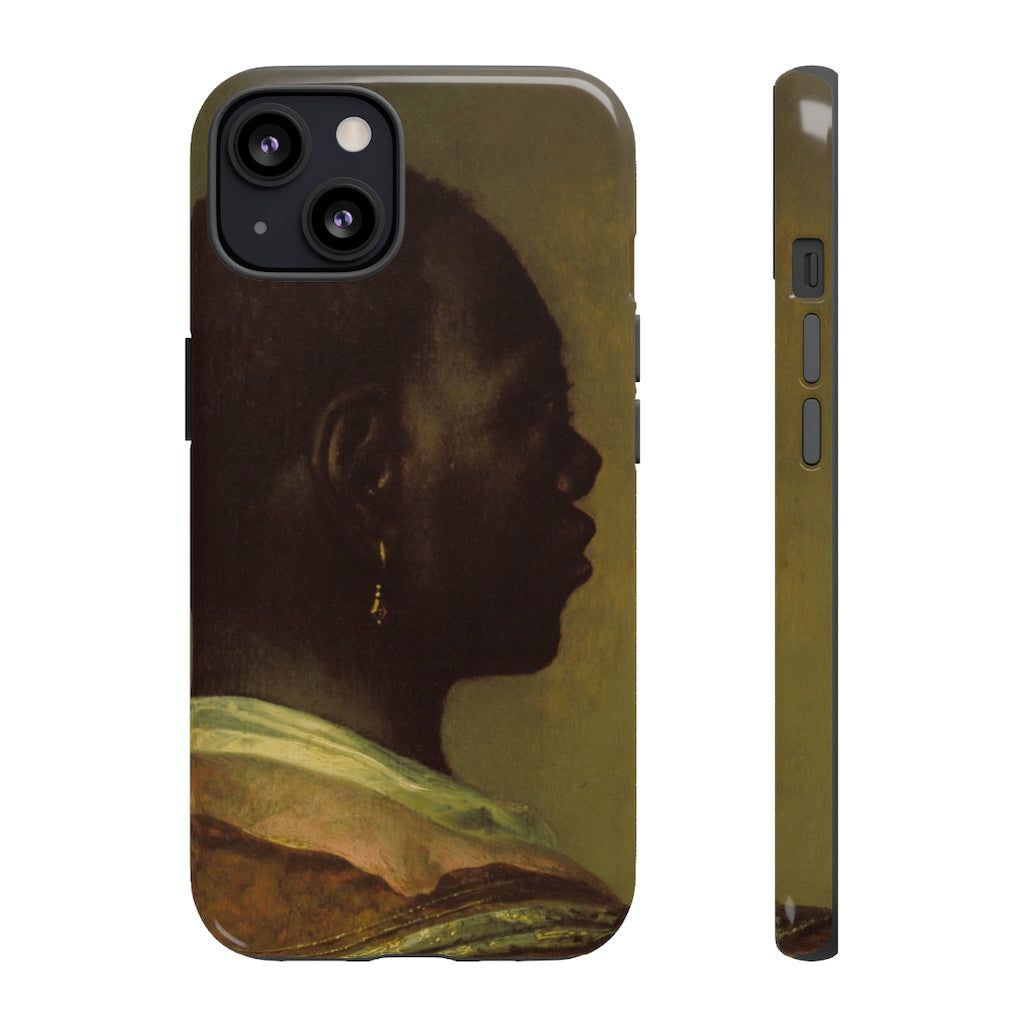 Man With A Gold Earring Baroque Noir Tough Phone Case