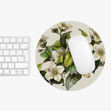 Load image into Gallery viewer, Flowering Orange Verdant Round Mouse Pad
