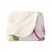 Load image into Gallery viewer, Indian Azalea Verdant Sherpa Throw Blanket
