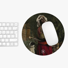 Load image into Gallery viewer, Master of Hounds Baroque Noir Round Mouse Pad
