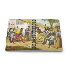 Load image into Gallery viewer, Jogar Capoëra Baroque Noir Small Spiral Bound Notebook
