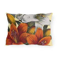 Load image into Gallery viewer, Orange &amp; White Lilies Verdant Outdoor Throw Pillow
