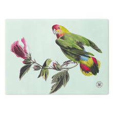Load image into Gallery viewer, Parrot and Rose Avian Splendor Glass Cutting Board
