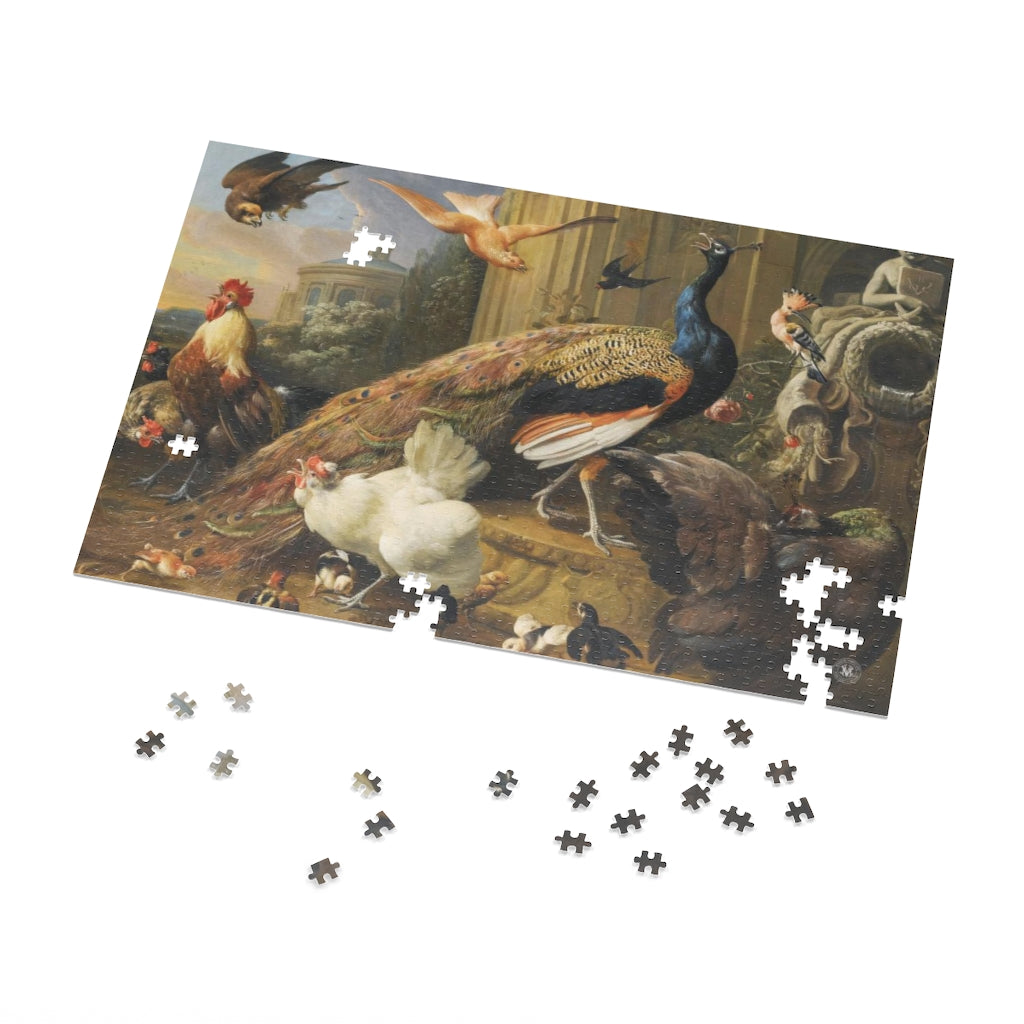 Birds Disturbed by Falcon Avian Splendor Jigsaw Puzzle
