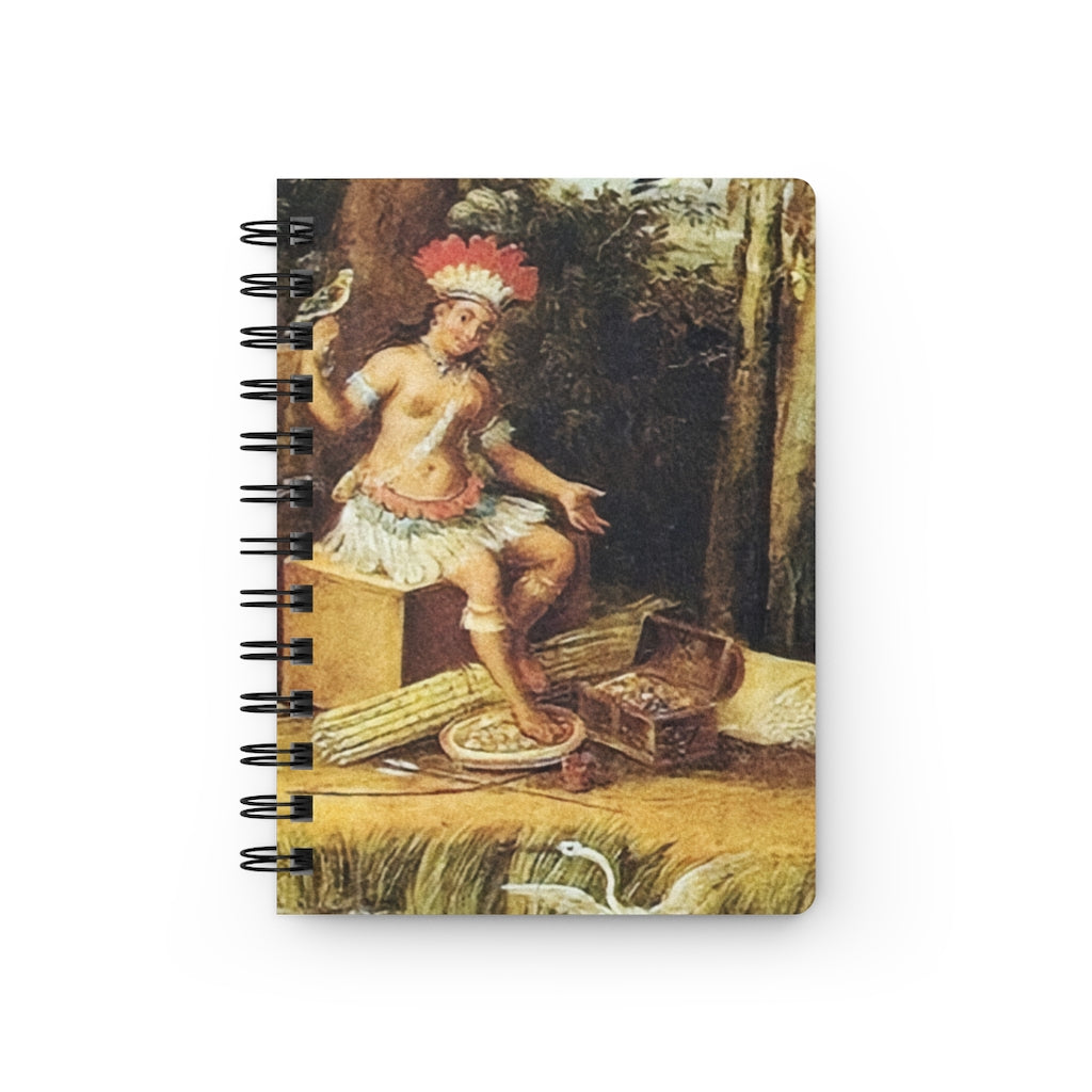 Allegorical America Baroque Noir Small Spiral Bound Notebook