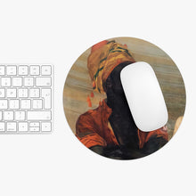 Load image into Gallery viewer, Turkish Water Seller Baroque Noir Round Mouse Pad
