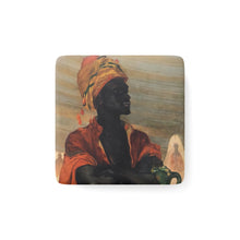 Load image into Gallery viewer, Turkish Water Seller Baroque Noir Porcelain Square Magnet
