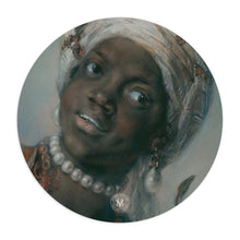 Load image into Gallery viewer, Africa Allegory Baroque Noir Round Mouse Pad

