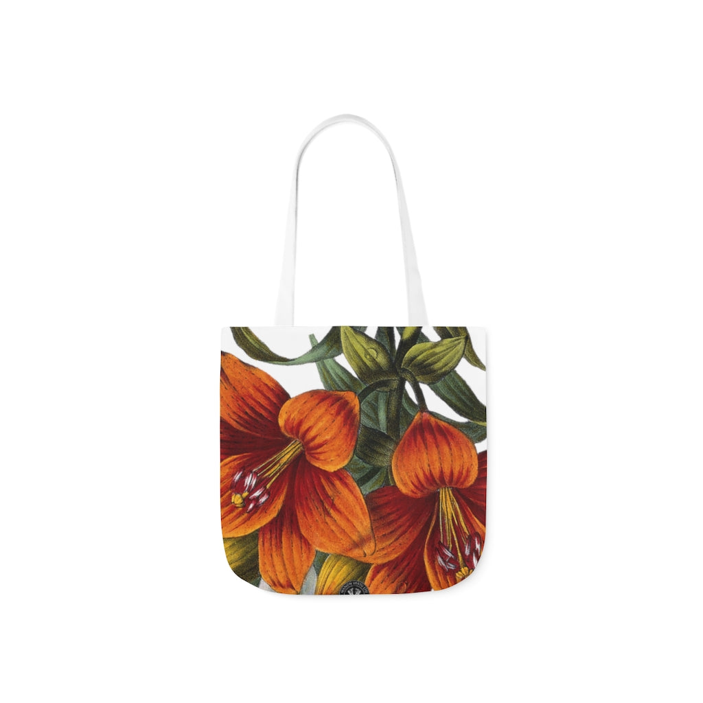 Orange & White Lilies Verdant Canvas Tote Bag