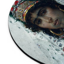 Load image into Gallery viewer, Berber Bride Baroque Noir Round Mouse Pad

