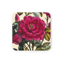 Load image into Gallery viewer, Flowering Rose Verdant Cork Back Coaster
