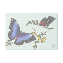 Load image into Gallery viewer, Crimson-Hooded Manakin Avian Splendor Glass Cutting Board
