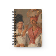 Load image into Gallery viewer, West Indian Flower Seller Baroque Noir Small Spiral Bound Notebook
