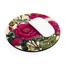 Load image into Gallery viewer, Flowering Rose Verdant Round Mouse Pad
