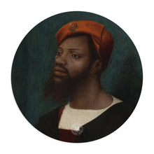 Load image into Gallery viewer, African Renaissance Man Baroque Noir Round Mouse Pad
