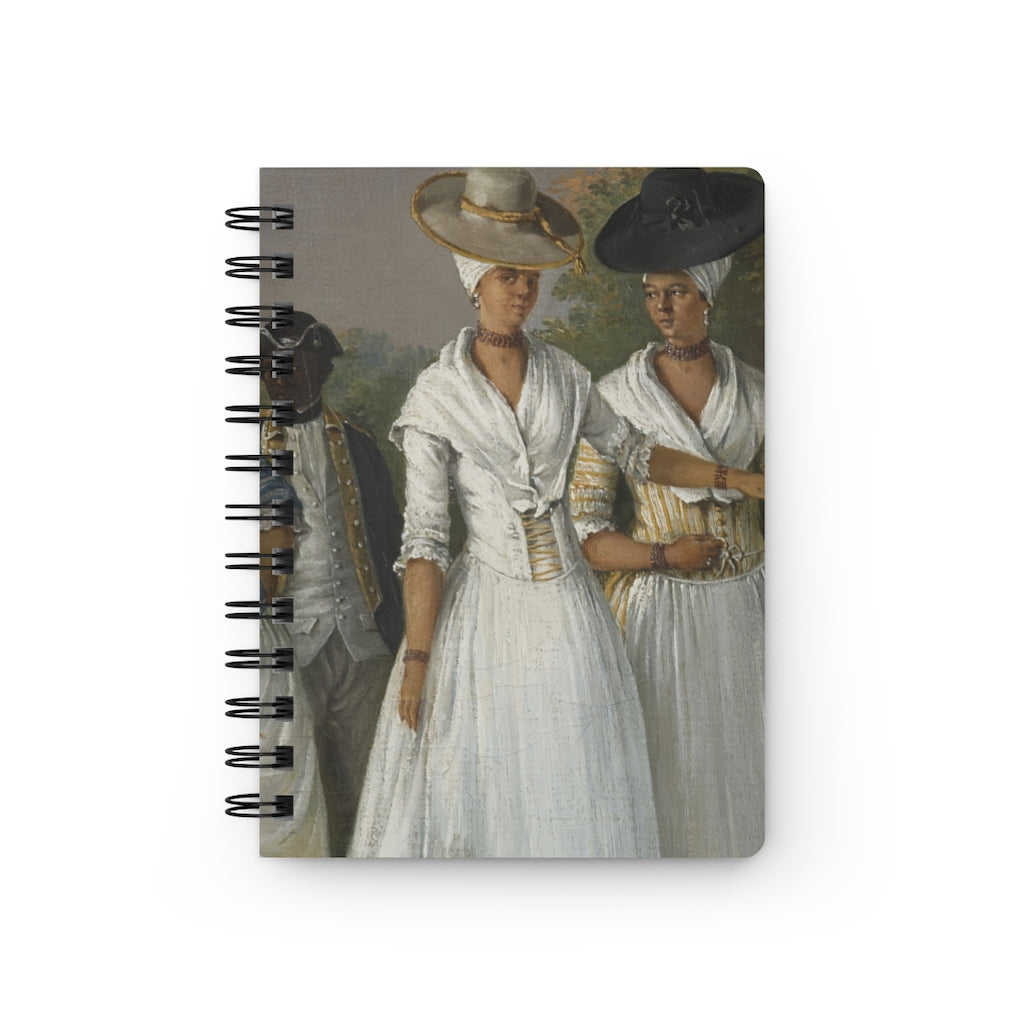 Free Women of Color Baroque Noir Small Spiral Bound Notebook