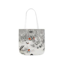 Load image into Gallery viewer, Bullfinches in Winter Avian Splendor Canvas Tote Bag
