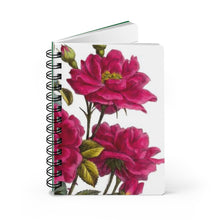 Load image into Gallery viewer, Flowering Rose Verdant Small Spiral Bound Notebook
