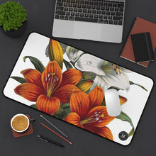 Load image into Gallery viewer, Orange &amp; White Lilies Verdant Desk Mat
