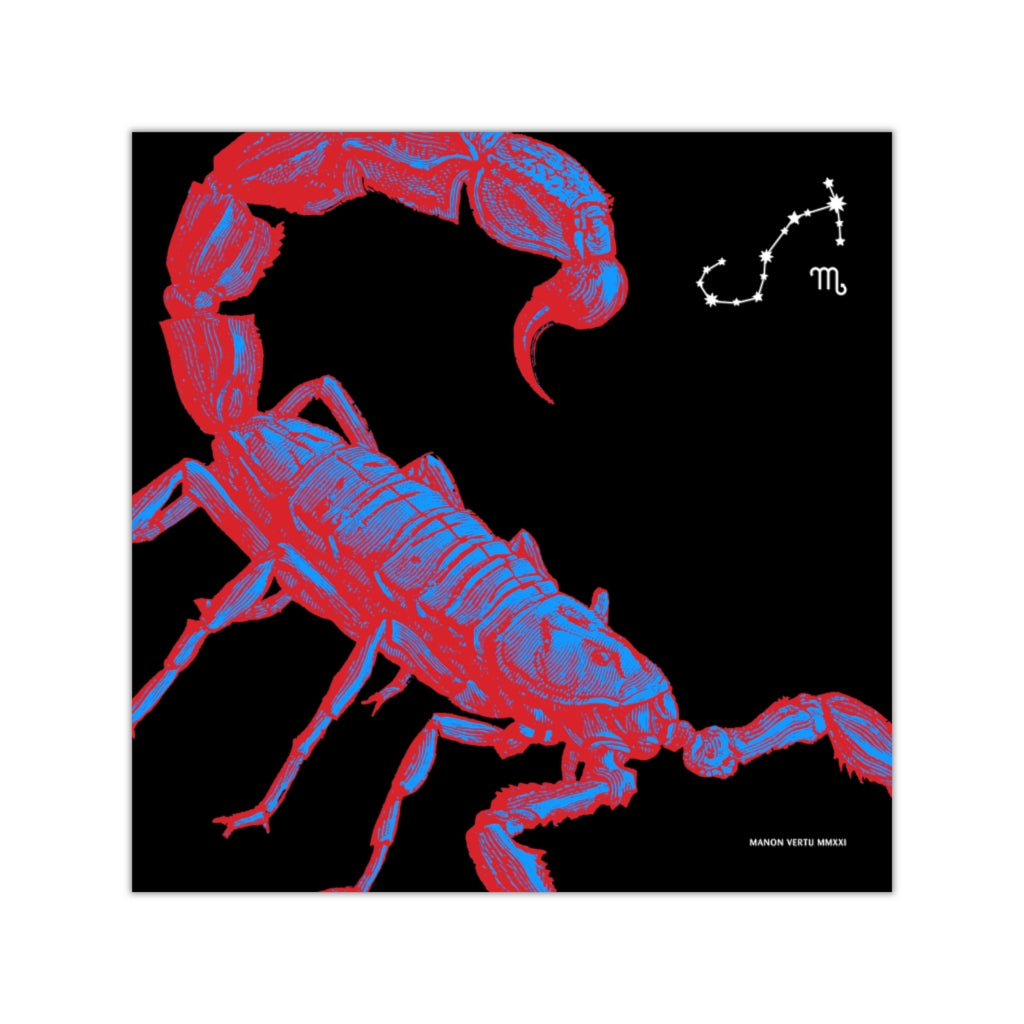 Scorpio: The Stars Within Square Vinyl Stickers