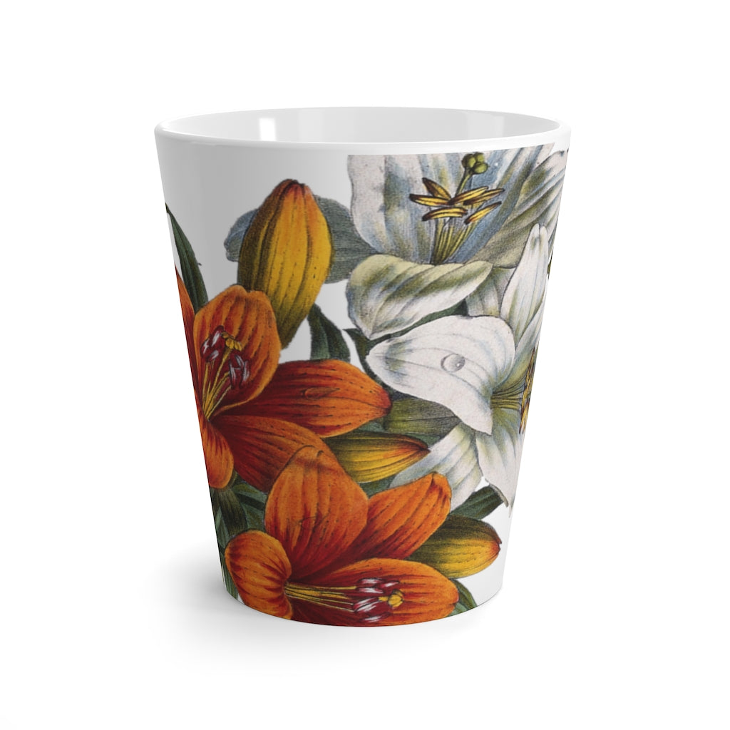 Orange & White Lilies Verdant Latte Mug