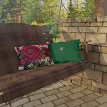 Load image into Gallery viewer, Flowering Rose Verdant Outdoor Throw Pillows
