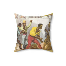 Load image into Gallery viewer, Jogar Capoëra Baroque Noir Faux Suede Throw Pillow
