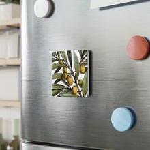 Load image into Gallery viewer, Olive Branch Verdant Porcelain Square Magnet
