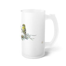 Load image into Gallery viewer, American White-winged Crossbill Avian Splendor Frosted Glass Beer Mug
