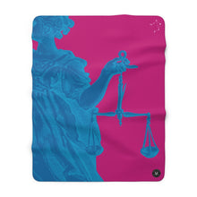 Load image into Gallery viewer, Libra: The Stars Within Sherpa Throw Blanket
