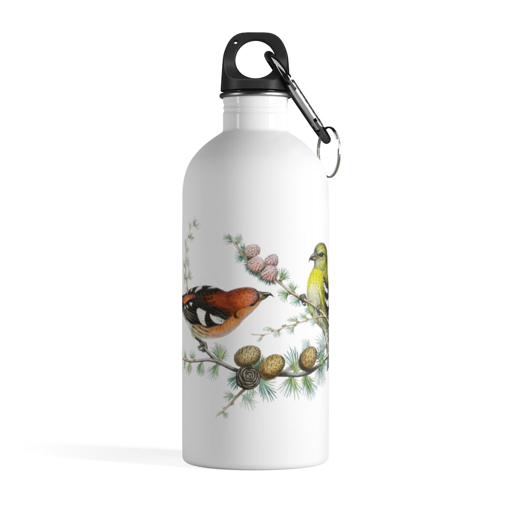 American White-winged Crossbill Avian Splendor Stainless Steel Water Bottle