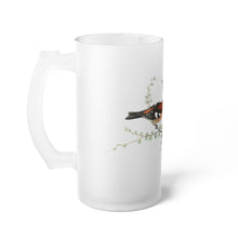 Load image into Gallery viewer, American White-winged Crossbill Avian Splendor Frosted Glass Beer Mug
