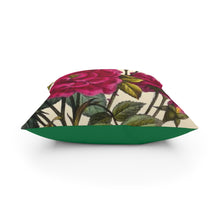 Load image into Gallery viewer, Flowering Rose Verdant Broadcloth Throw Pillow
