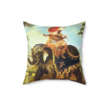 Load image into Gallery viewer, Allegorical Africa Baroque Noir Faux Suede Throw Pillow
