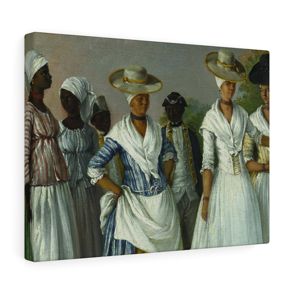 Free Women of Color Baroque Noir Canvas Print