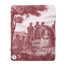 Load image into Gallery viewer, Public Gathering Baroque Noir Sherpa Throw Blanket
