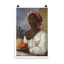 Load image into Gallery viewer, Haitian Woman With Fruit Baroque Noir Print
