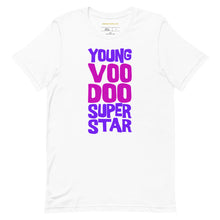Load image into Gallery viewer, Young Voodoo Superstar Purple/Magenta Diaspora Bazaar Tshirt
